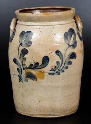 4 Gal. McKENZIE & JACKSON / BEAVER, PA Stoneware Jar with Floral Decoration