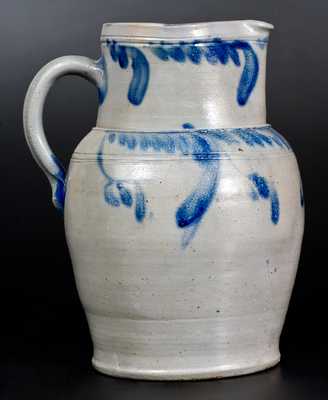 1 1/2 Gal. Stoneware Pitcher with Hanging Floral Decoration