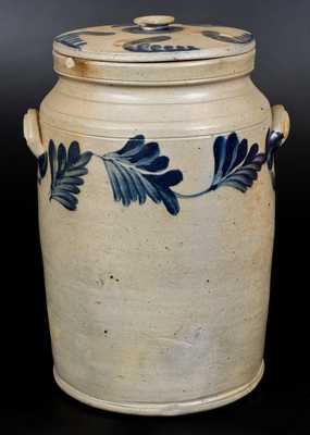 4 Gal. Stoneware Water Cooler with Lid att. Richard Remmey, Philadelphia, PA