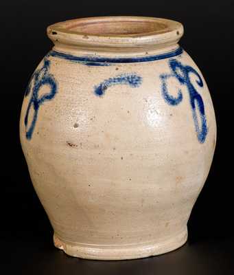 1/2 Gal. Stoneware Jar with Cobalt Decoration, New Jersey Origin, 18th century