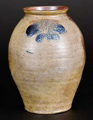 1/2 Gal. Ovoid Stoneware Jar with Incised Decoration, att. John Remmey III, Manhattan, circa 1800