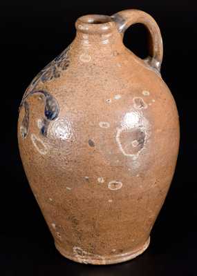 1/2 Gal. Stoneware Jug with Fine Incised Floral Decoration, Manhattan, circa 1800