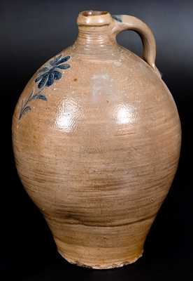 Stoneware Jug with Incised Floral Decoration, Manhattan, circa 1800