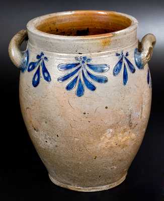 4 Gal. Manhattan Stoneware Jar w/ Incised Decoration, early 19th century