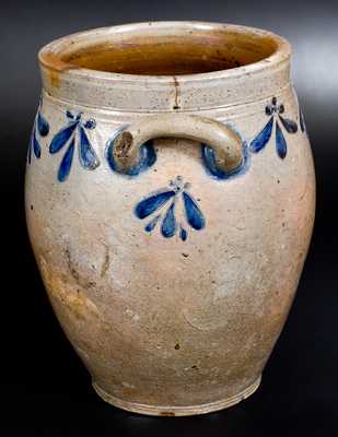 4 Gal. Manhattan Stoneware Jar w/ Incised Decoration, early 19th century