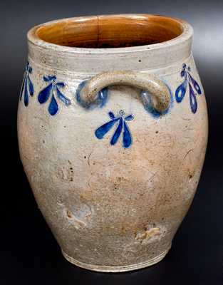 4 Gal. Manhattan Stoneware Jar w/ Incised Decoration, early 19th century