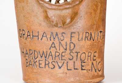 Extremely Rare and Important BROWN POTTERY (Arden, NC) Monumental Stoneware Devil Jug