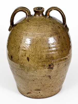 Monumental 7 Gal. Double-Handled Stoneware Jug, Crawford County, Georgia, circa 1840s