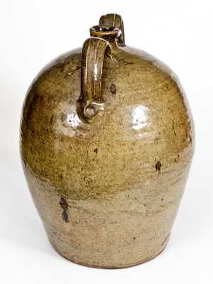 Monumental 7 Gal. Double-Handled Stoneware Jug, Crawford County, Georgia, circa 1840s