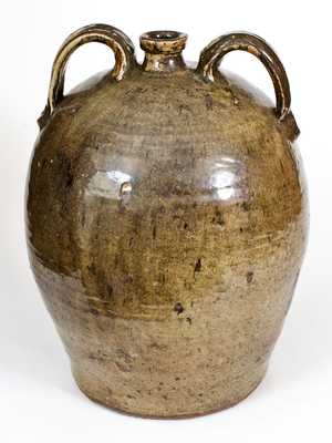 Monumental 7 Gal. Double-Handled Stoneware Jug, Crawford County, Georgia, circa 1840s