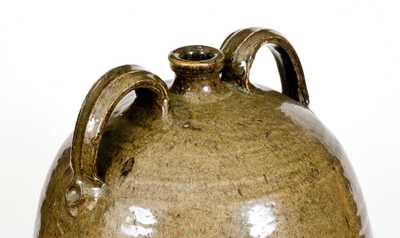 Monumental 7 Gal. Double-Handled Stoneware Jug, Crawford County, Georgia, circa 1840s