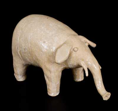 Extremely Rare Arie Meaders Stoneware Elephant, Cleveland, Georgia