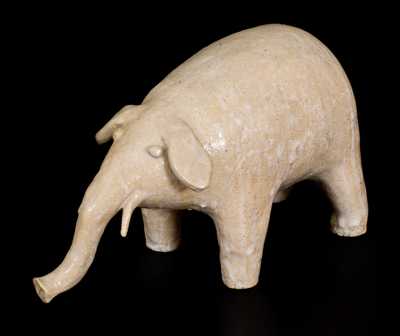 Extremely Rare Arie Meaders Stoneware Elephant, Cleveland, Georgia