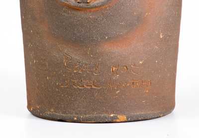 Rare Stoneware Face Jug, Inscribed 