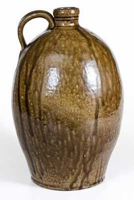 Daniel Seagle, Lincoln County, NC Stoneware Jug, Stamped "D S," circa 1840