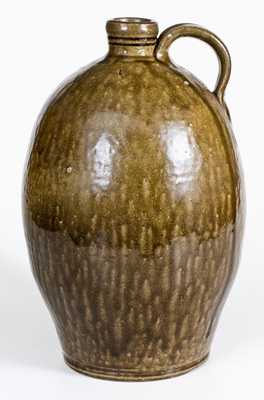 Daniel Seagle, Lincoln County, NC Stoneware Jug, Stamped "D S," circa 1840