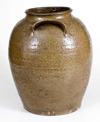 Four-Gallon Alkaline-Glazed Stoneware Jar, Edgefield District, SC origin, circa 1845