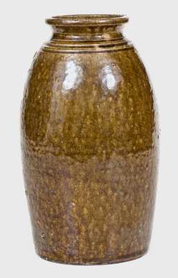 James Franklin Seagle, Vale, Lincoln County, NC Alkaline-Glazed Stoneware Jar, Stamped 