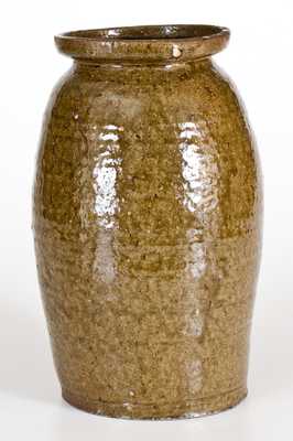 One-Gallon NC Alkaline-Glazed Stoneware Jar, possibly James Franklin Seagle, Vale, NC