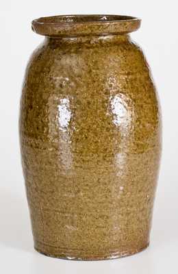 One-Gallon NC Alkaline-Glazed Stoneware Jar, possibly James Franklin Seagle, Vale, NC