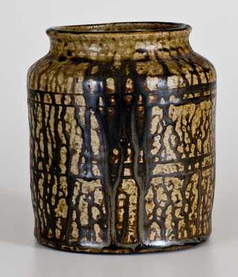 Small Alkaline-Glazed Stoneware Jar, possibly B.F. Landrum, Edgefield District, SC, c1850