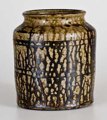 Small Alkaline-Glazed Stoneware Jar, possibly B.F. Landrum, Edgefield District, SC, c1850