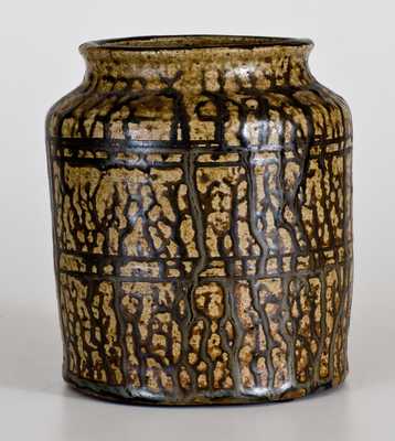 Small Alkaline-Glazed Stoneware Jar, possibly B.F. Landrum, Edgefield District, SC, c1850