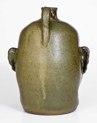 Lanier Meaders Stoneware Face Jug with Rock Teeth, Cleveland, Georgia origin, circa 1975