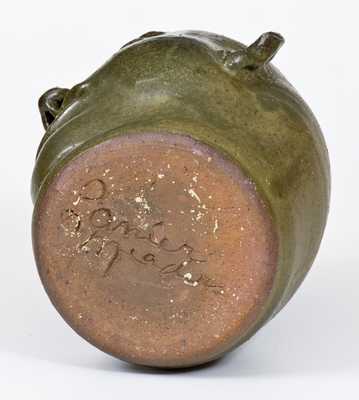 Lanier Meaders Stoneware Face Jug with Rock Teeth, Cleveland, Georgia origin, circa 1975