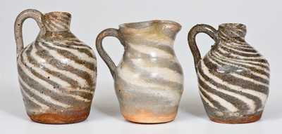 Three Stoneware Miniatures, Stamped 