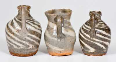 Three Stoneware Miniatures, Stamped 