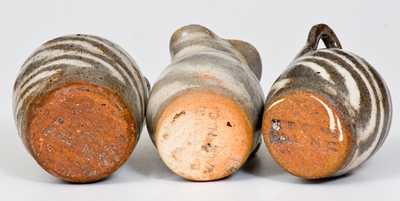 Three Stoneware Miniatures, Stamped 