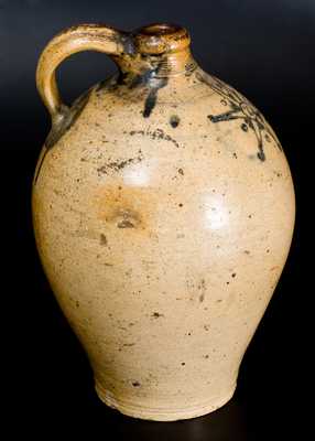 Very Rare New York City Stoneware Sunface Jug, early 19th century