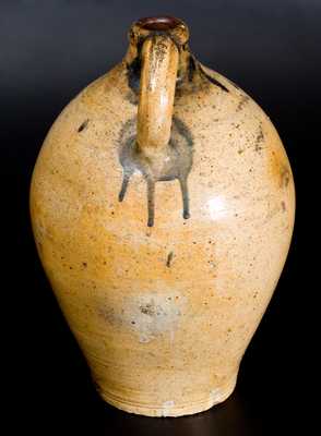 Very Rare New York City Stoneware Sunface Jug, early 19th century