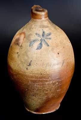 Important Stoneware Jug Inscribed 