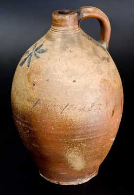 Important Stoneware Jug Inscribed 