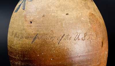 Important Stoneware Jug Inscribed 