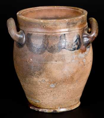 1/2 Gal. Stoneware Jar with Brushed Decoration, Northeastern US, early 19th century