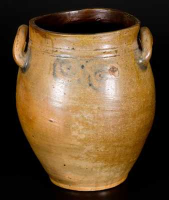 2 Gal. Stoneware Jar with Watchspring Decoration, New York or New Jersey, late 18th century