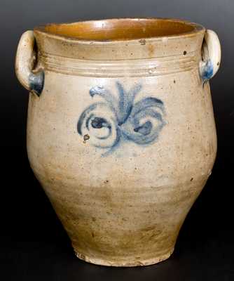 3 Gal. Stoneware Jar with Watchspring Decoration, Manhattan, late 18th century