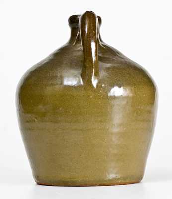 Fine Early Lanier Meaders Stoneware Face Jug Signed "L M" on Underside