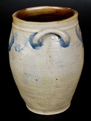 3 Gal. C. CROLIUS / MANUFACTURER / NEW-YORK Stoneware Jar with Brushed Decoration