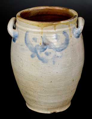 3 Gal. C. CROLIUS / MANUFACTURER / NEW-YORK Stoneware Jar with Brushed Decoration