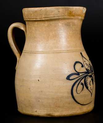 2 Gal. Stoneware Pitcher with Cobalt Decoration, Northeastern US, circa 1875