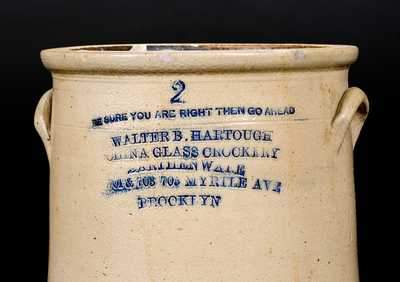 BROOKLYN, NY Stoneware Advertising Crock Impressed