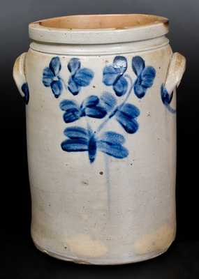 3 Gal. Baltimore Stoneware Jar with Floral Decoration