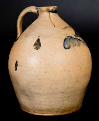 3 Gal. I. V. MACHETT (Cornwall, NY) Stoneware Jug with Cobalt Decoration
