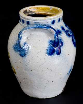 Very Fine Pint-Sized Stoneware Jar with Incised Decoration, New York State, circa 1820s