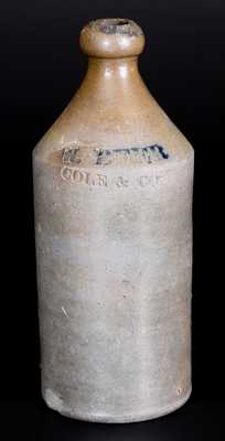 Baltimore Stoneware Bottle Marked BOSTON R. BEER / COLE & CO