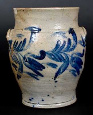 Remmey, Philadelphia Stoneware Jar with Floral Decoration